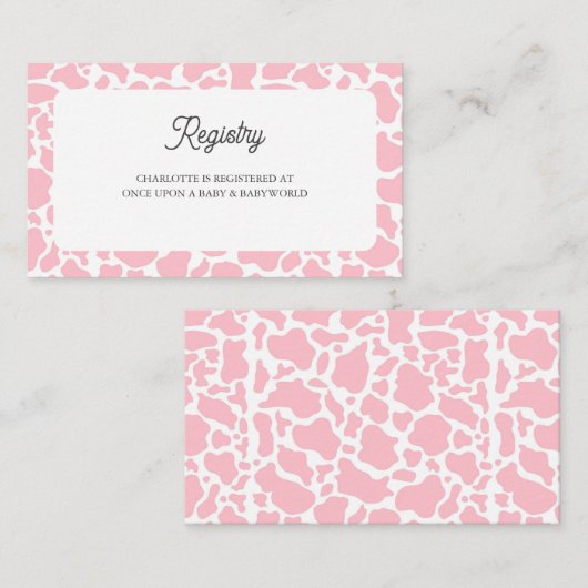 Holy Cow Pink Boho Babydusche Bücher für Baby Begleitkarte (Vorne/Hinten)