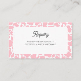 Holy Cow Pink Boho Babydusche Bücher für Baby Begleitkarte