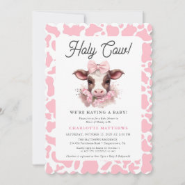Holy Cow Pink Boho Kinderdusche Einladung