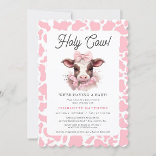 Holy Cow Pink Boho Kinderdusche Einladung