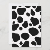 Holy Cow Print Girl Babydusche Einladung (Rückseite)