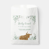 Holy Cow Rustic Boho Greenery Baby Dusche Geschenktütchen (Vorderseite)