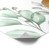 Holy Cow Rustic Boho Greenery Baby Dusche Willkomm Poster (Ecke)