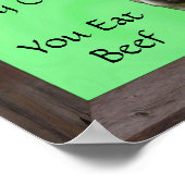 HOLY COW SIE ESSEN RINDFLEISCH POSTER (Ecke)