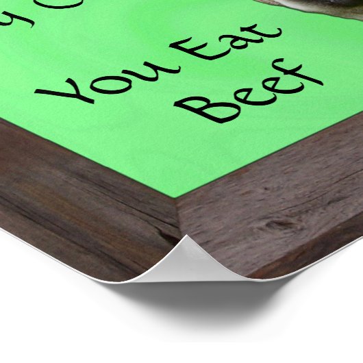 HOLY COW SIE ESSEN RINDFLEISCH POSTER (Ecke)