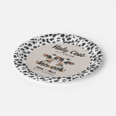 Holy Cow Twins Baby Dusche Pappteller (Schrägansicht)