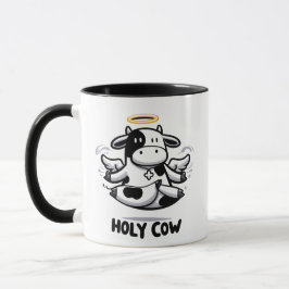 Holy Cow Yoga Mug – Levitating Moo in Zen Pose Tasse