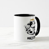 Holy Cow Yoga Mug – Levitating Moo in Zen Pose Tasse (VorderseiteRechts)