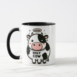  Holy Cow Zen Mug – Cute Moo with Halo Tasse