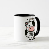 Holy Cow Zen Mug – Cute Moo with Halo Tasse (VorderseiteRechts)