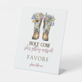 Holy Cowboy Cowboy Boots Brautparty Sockelschild