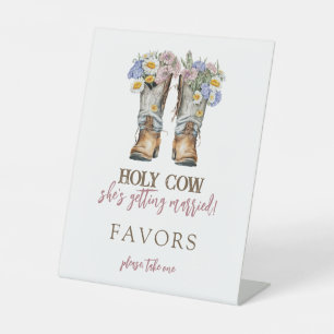 Holy Cowboy Cowboy Boots Brautparty Sockelschild