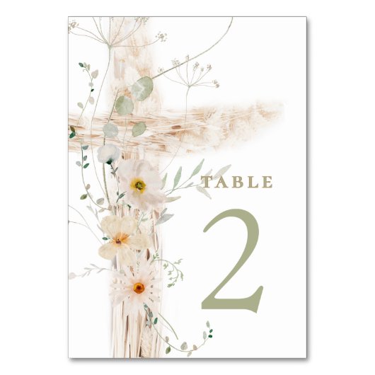 Holy Cross design | table number 2 Tischnummer (Vorderseite)