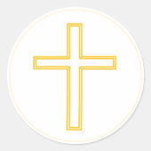 Holy Cross Gold Round Aufkleber (Vorderseite)