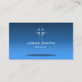 Holy Cross Light Blue Room Pastor Business Card Visitenkarte (Vorderseite)