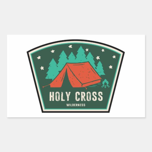 Holy Cross Wilderness Colorado Camping Rechteckiger Aufkleber (Vorderseite)