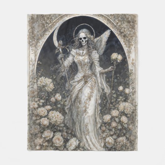 Holy Death Santa Muerte Fleecedecke (Vorderseite)