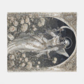 Holy Death Santa Muerte Fleecedecke (Vorderseite (Horizontal))