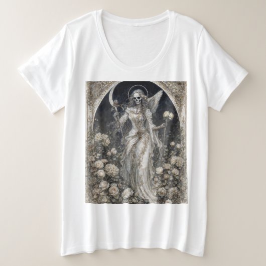 Holy Death Santa Muerte Große Größe T-Shirt (Design vorne)