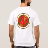 Holy Ek-Onkar Sikh Khanda auf der Rückseite weiß T-Shirt (Rückseite)