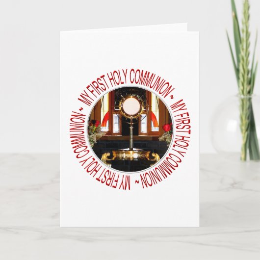 HOLY EUCHARIST - HOLZKOMMUNIKATION KARTE (Vorderseite)