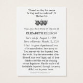 Holy Family Catholic Funeral Memorial Holy Card - (Rückseite)