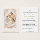 Holy Family Catholic Wedding Prayer Cards (Vorne & Hinten)