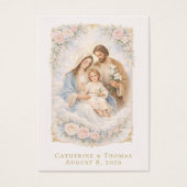 Holy Family Catholic Wedding Prayer Cards (Vorderseite)