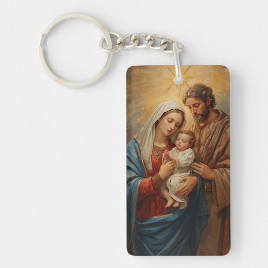 Holy Family Christmas Keychain Schlüsselanhänger (Vorderseite)