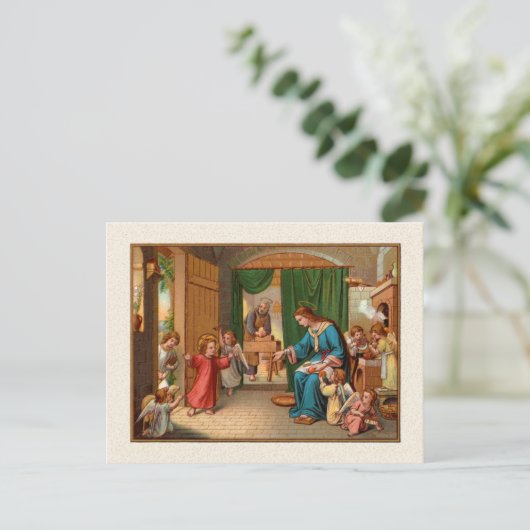 Holy Family Kitchen Postcard Postkarte (Stehend Vorderseite)