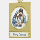 Holy Family Nativity  Banner-Ornament Gold (Links)