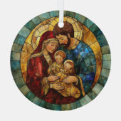 Holy Family Nativity Christmas Ornament Aus Glas (Rückseite)