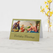 HOLY FAMILY St. Joseph, Jesus, Mary Karte (Gelbe Blume)