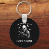 Holy Ghost Creepy Realistic Distressed Halloween B Schlüsselanhänger (Vorderseite)