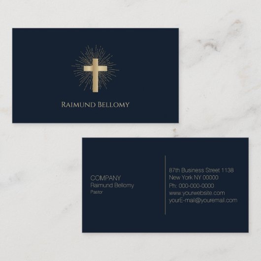 Holy-Gold-Cross-Visitenkarte Visitenkarte (Vorne/Hinten)