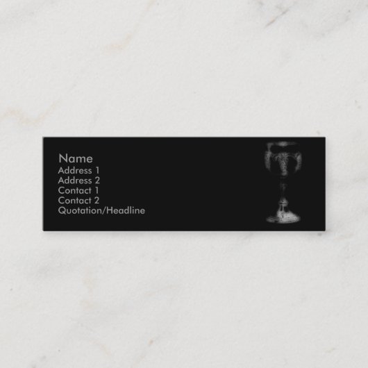 Holy-Gral-Visitenkarte Mini Visitenkarte (Vorderseite)