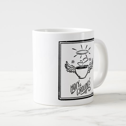 HOLY GROUNDS COFFEE Jumbo-Tasse (Vorderseite Rechts)