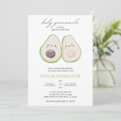 Holy Guacamole Avocado Babydusche Einladung (Stehend Vorderseite)