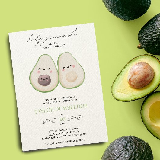 Holy Guacamole Avocado Babydusche Einladung