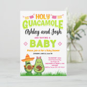 Holy Guacamole Avocado Babydusche Fiesta Einladung (Stehend Vorderseite)