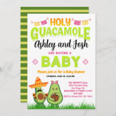 Holy Guacamole Avocado Babydusche Fiesta Einladung (Vorne/Hinten)