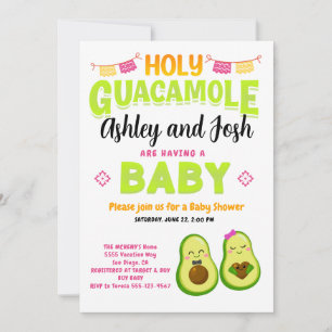 Holy Guacamole Avocado Babydusche Fiesta Einladung
