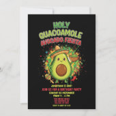 Holy Guacamole Avocado Fiesta Kids Birthday Party  Einladung (Vorderseite)