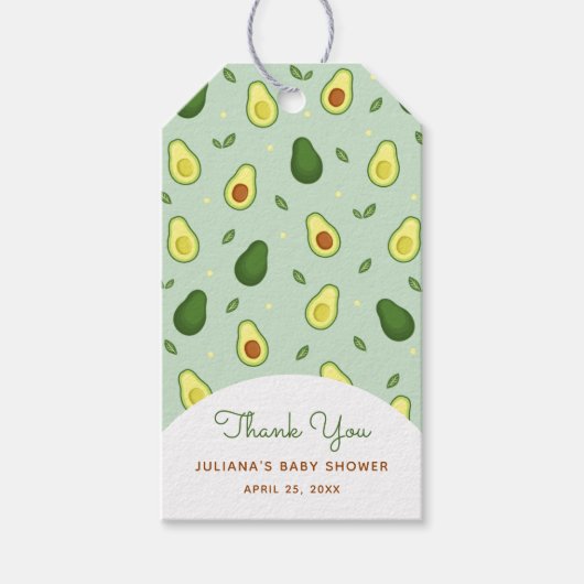 Holy Guacamole Avocado Green Baby Dusche Gefallen  Geschenkanhänger (Vorderseite)