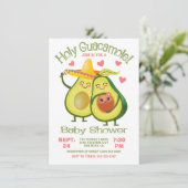 Holy Guacamole Avocado Kinderdusche Fiesta Mädchen Einladung (Stehend Vorderseite)