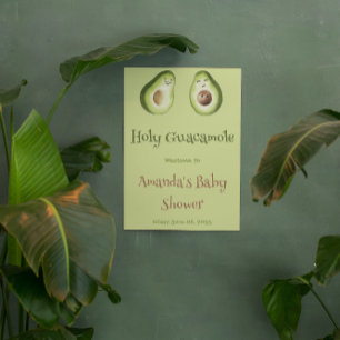 Holy Guacamole Avocado Limon Fiesta Baby Dusche Banner