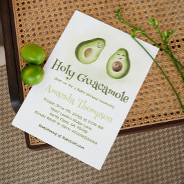 Holy Guacamole Avocado Parents Fiesta Baby Dusche Einladung