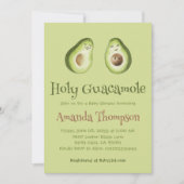Holy Guacamole Avocado Parents Fiesta Baby Dusche Einladung (Vorderseite)