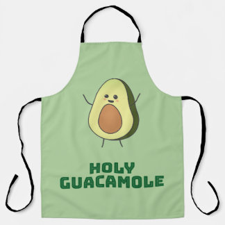 Holy guacamole - cute and happy kawaii avocado schürze