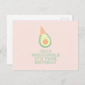 HOLY GUACAMOLE Es ist dein Geburtstag Postkarte (Vorne/Hinten)